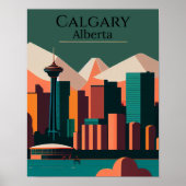 Calgary Minimalist Poster (Voorkant)