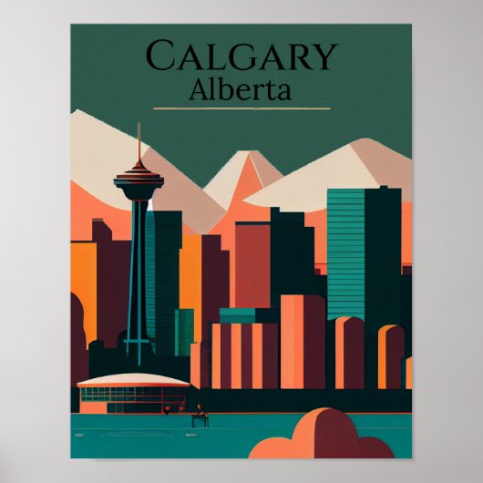 Calgary Minimalist Poster (Voorkant)