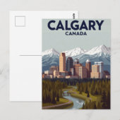 Calgary Mountain View Vintage Briefkaart (Voorkant / Achterkant)