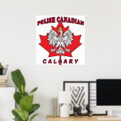 Calgary Pools Canadees Leaf Poster (Thuiskantoor)