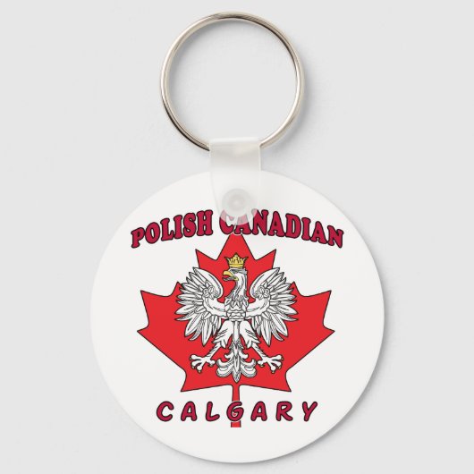 Calgary Pools Canadees Leaf Sleutelhanger (Voorkant)