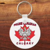 Calgary Pools Canadees Leaf Sleutelhanger (Voorkant)