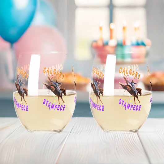 Calgary Pride Stampede Wijnglas Zonder Voet (Insitu (Baby Shower))