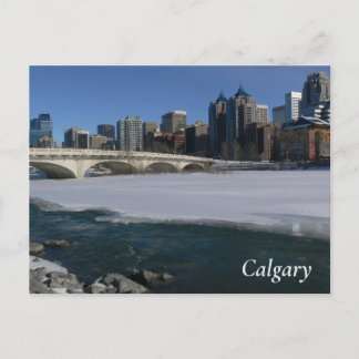 Calgary River en Skyline Briefkaart