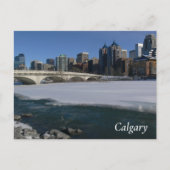 Calgary River en Skyline Briefkaart (Voorkant)
