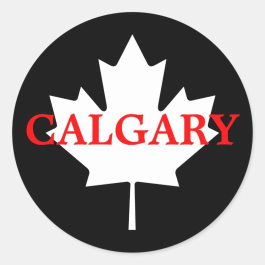 Calgary Ronde Sticker (Voorkant)
