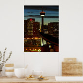 Calgary Silhouette Lijst Afdruk Poster (Keuken)