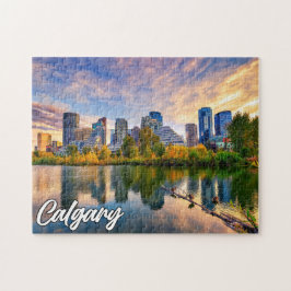 Calgary Skyline, Alberta, Canada Legpuzzel