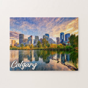 Calgary Skyline, Alberta, Canada Legpuzzel