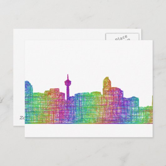 Calgary skyline briefkaart (Voorkant / Achterkant)