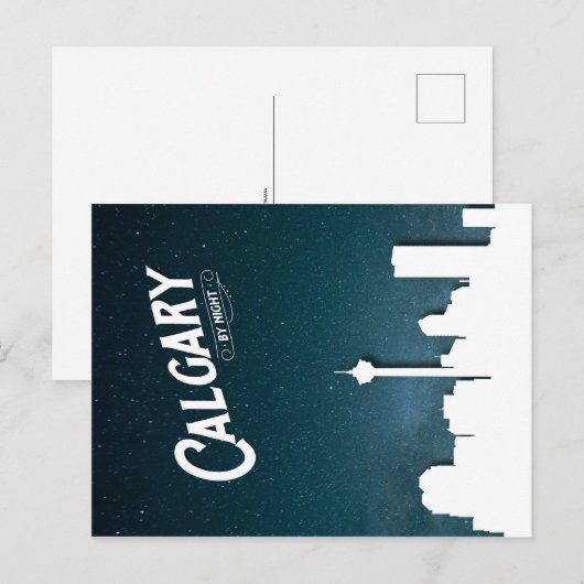 Calgary skyline by night - Briefkaart (Voorkant / Achterkant)