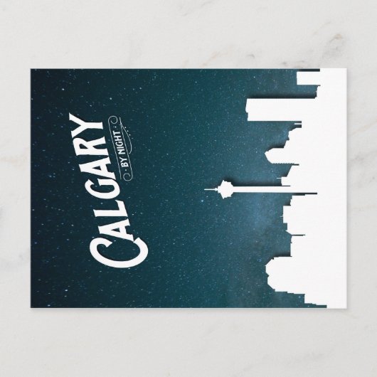 Calgary skyline by night - Briefkaart (Voorkant)