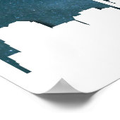 Calgary skyline by night - Poster (Hoek)