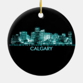 Calgary Skyline Keramisch Ornament (Achterkant)