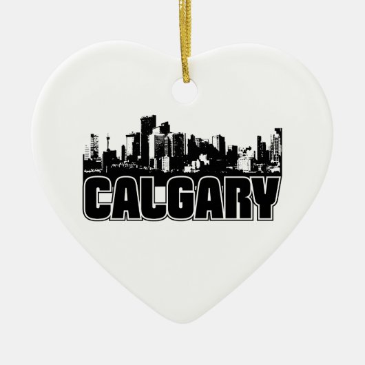 Calgary Skyline Keramisch Ornament (Voorkant)