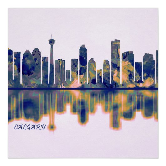 Calgary Skyline Perfect Poster (Voorkant)