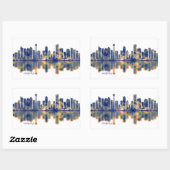 Calgary Skyline Rechthoekige Sticker (Vel)