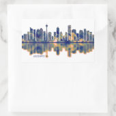 Calgary Skyline Rechthoekige Sticker (Tas)