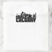 Calgary Skyline Ronde Sticker (Tas)