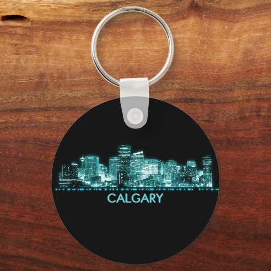 Calgary Skyline Sleutelhanger (Voorkant)