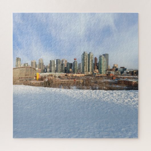 Calgary Skyline Winter Wonderland Legpuzzel (Verticaal)