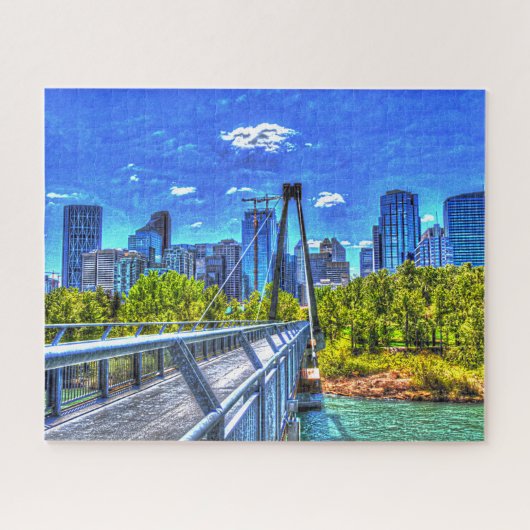 Calgary stadsgezicht. legpuzzel (Horizontaal)