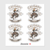 Calgary Stampede Rode | 6"x 6"- Glanzend Transpara Sticker (Vel)