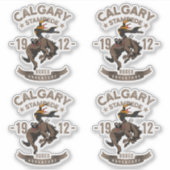 Calgary Stampede Rode | 6"x 6"- Glanzend Transpara Sticker (Voorkant)
