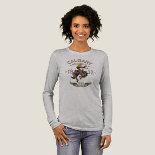 Calgary Stampede Rodeo   Dames Lange Mouwen Tri-Blend Shirt