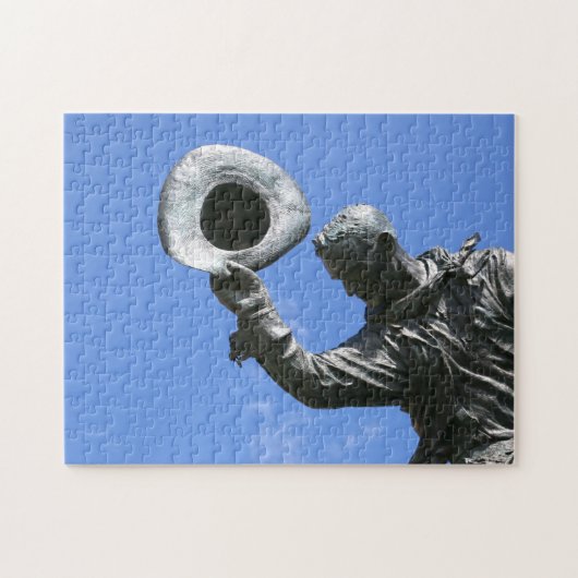 Calgary Stampede-standbeeld. Legpuzzel (Horizontaal)