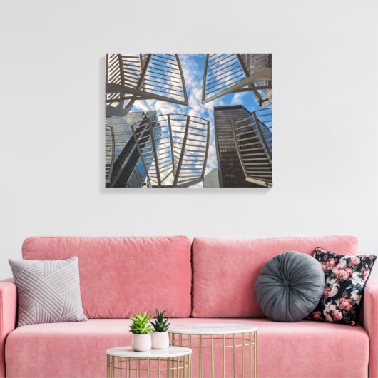 Calgary Tree Sculptures Canvas Afdruk (Insitu (Woonkamer))