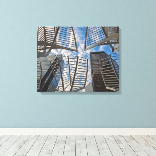 Calgary Tree Sculptures Canvas Afdruk (Insitu (Houten vloer))