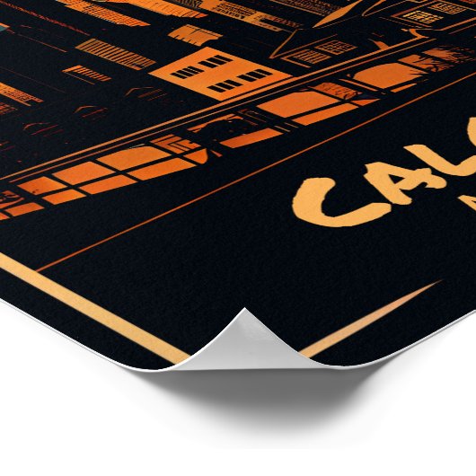 Calgary Vintage Kunst Poster (Hoek)