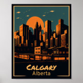 Calgary Vintage Kunst Poster (Voorkant)