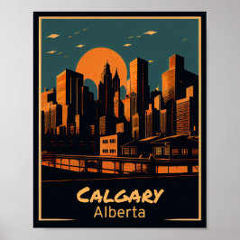 Calgary Vintage Kunst Poster