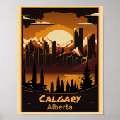 Calgary Vintage Kunst Poster (Voorkant)