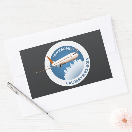 Calgary Winter 2014 Rechthoekige Sticker (Envelop)
