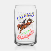 Calgary Yeehaw Stampede Blikvorm Glas (Voorkant)