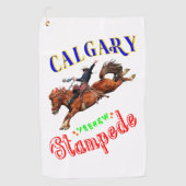 Calgary Yeehaw Stampede Golfhanddoek (Voorkant)