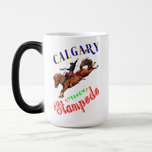 Calgary Yeehaw Stampede Magische Mok (Links)