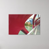 Calgary's Vredesbrug en stadsgezicht Canvas Afdruk (Voorkant)