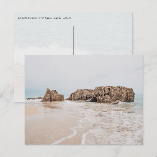 Calheta-strand, Porto Santo-eiland Briefkaart (Voorkant / Achterkant)