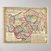 Calhoun, Gilmer, Braxton, Lewis, provincie Upshur Poster (Voorkant)