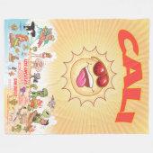 Cali Beach Paradise Fleece Deken (Voorkant (Horizontaal))