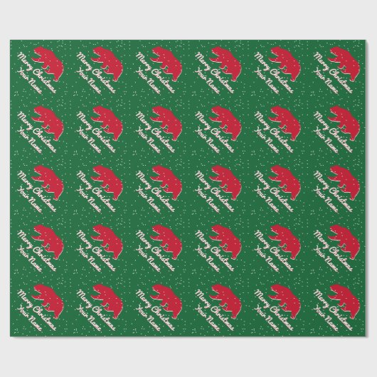 Cali beer silhouette in sneeuwval cadeaupapier (Vlak)