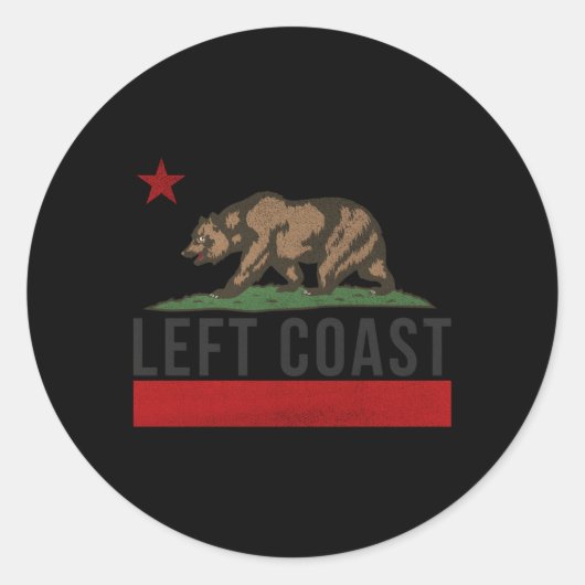 Cali Beer Vlag Linkerkust Ronde Sticker (Voorkant)