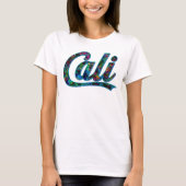 Cali Bold Script Logo (kleurrijke Stropdas-kleurst T-shirt (Voorkant)