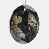 Cali Calico Tortoiseshel-kattenschilderkunst Keramisch Ornament (Rechts)