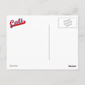 Cali California Logo Red Blue Briefkaart (Achterkant)
