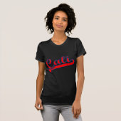 Cali California Logo Red Blue T-shirt (Voorkant volledig)